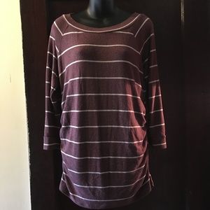 maternity sweater medium purple
